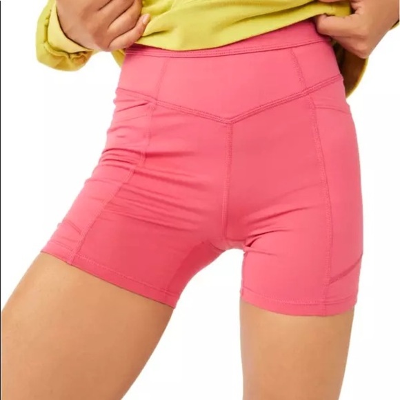 FREE PEOPLE Pink Magenta Odessa Athletic Workout Shorts - Picture 3 of 7